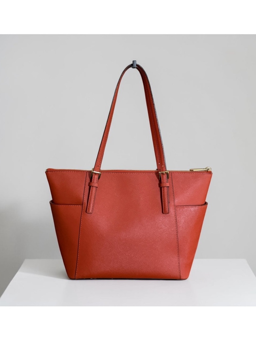 Authentic Michael Kors Burnt Orange Saffiano Leather Tote Bag! - Picture 4 of 16